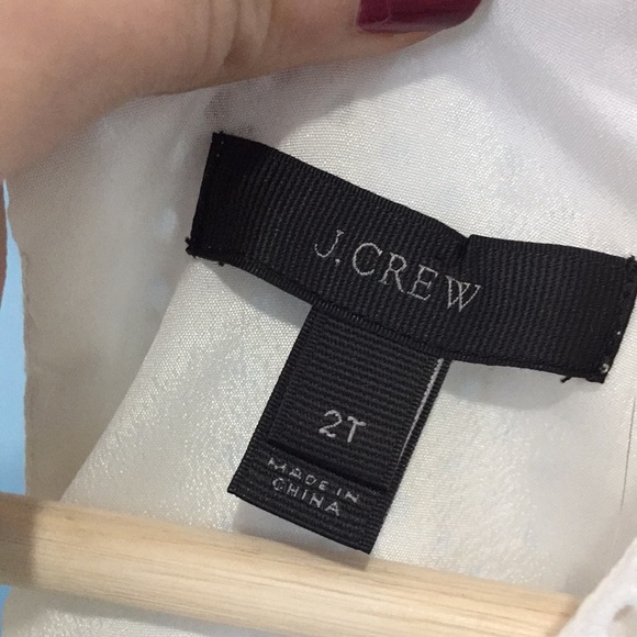 J crew size 2T eyelet white dress shirt sleeve - Picture 2 of 5